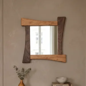 Miroir en Poirier et Noyer