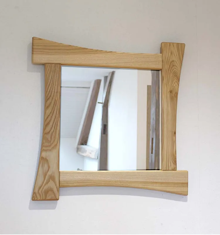 Miroir en frêne massif de 60 x 60 cm – Image 4