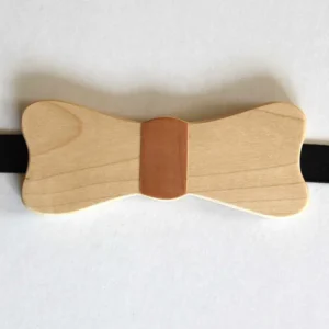 Nœud papillon en bois d'érable fabriqué artisanalement en France