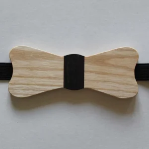 Nœud papillon en bois de frêne fabriqué artisanalement en France