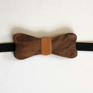 Nœud papillon en bois de noyer fabriqué artisanalement en France