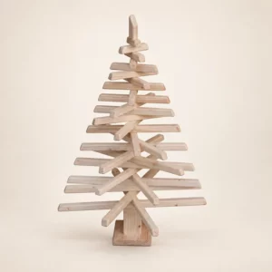 Sapin de Noël en bois naturel de 92 cm